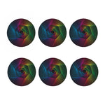 Colorful EDM Geometric Print Coaster Set