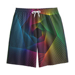 Colorful EDM Geometric Print Cotton Shorts