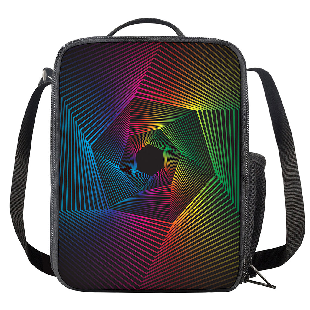 Colorful EDM Geometric Print Crossbody Lunch Bag