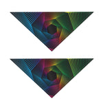 Colorful EDM Geometric Print Dog Bandana