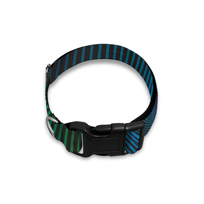 Colorful EDM Geometric Print Dog Collar