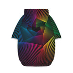 Colorful EDM Geometric Print Dog Zip Up Hoodie