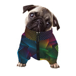 Colorful EDM Geometric Print Dog Zip Up Jacket