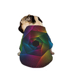 Colorful EDM Geometric Print Dog Zip Up Jacket