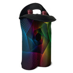 Colorful EDM Geometric Print Double Neoprene Wine Tote