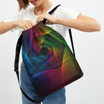 Colorful EDM Geometric Print Drawstring Backpack
