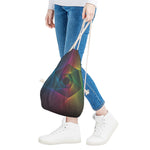 Colorful EDM Geometric Print Drawstring Bag