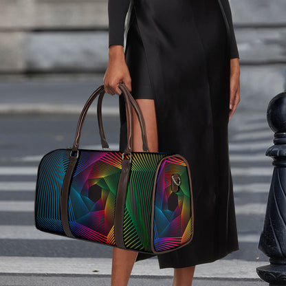 Colorful EDM Geometric Print Duffle Bag