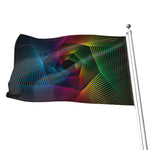 Colorful EDM Geometric Print Flag