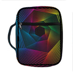 Colorful EDM Geometric Print Front Pocket Bible Bag