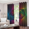 Colorful EDM Geometric Print Grommet Curtains