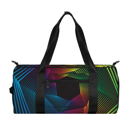 Colorful EDM Geometric Print Gym Bag