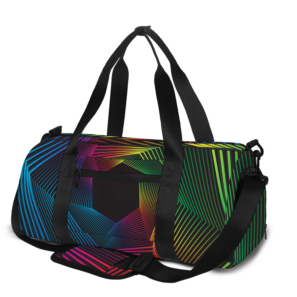 Colorful EDM Geometric Print Gym Bag