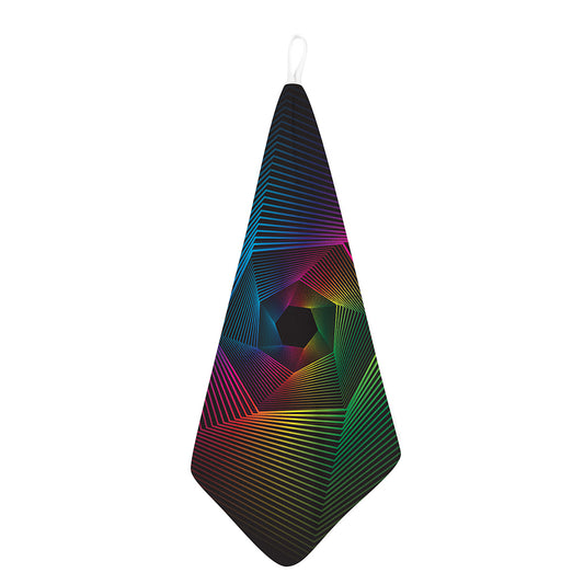 Colorful EDM Geometric Print Hand Towel