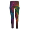 Colorful EDM Geometric Print High-Waisted Pocket Leggings