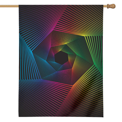 Colorful EDM Geometric Print House Flag