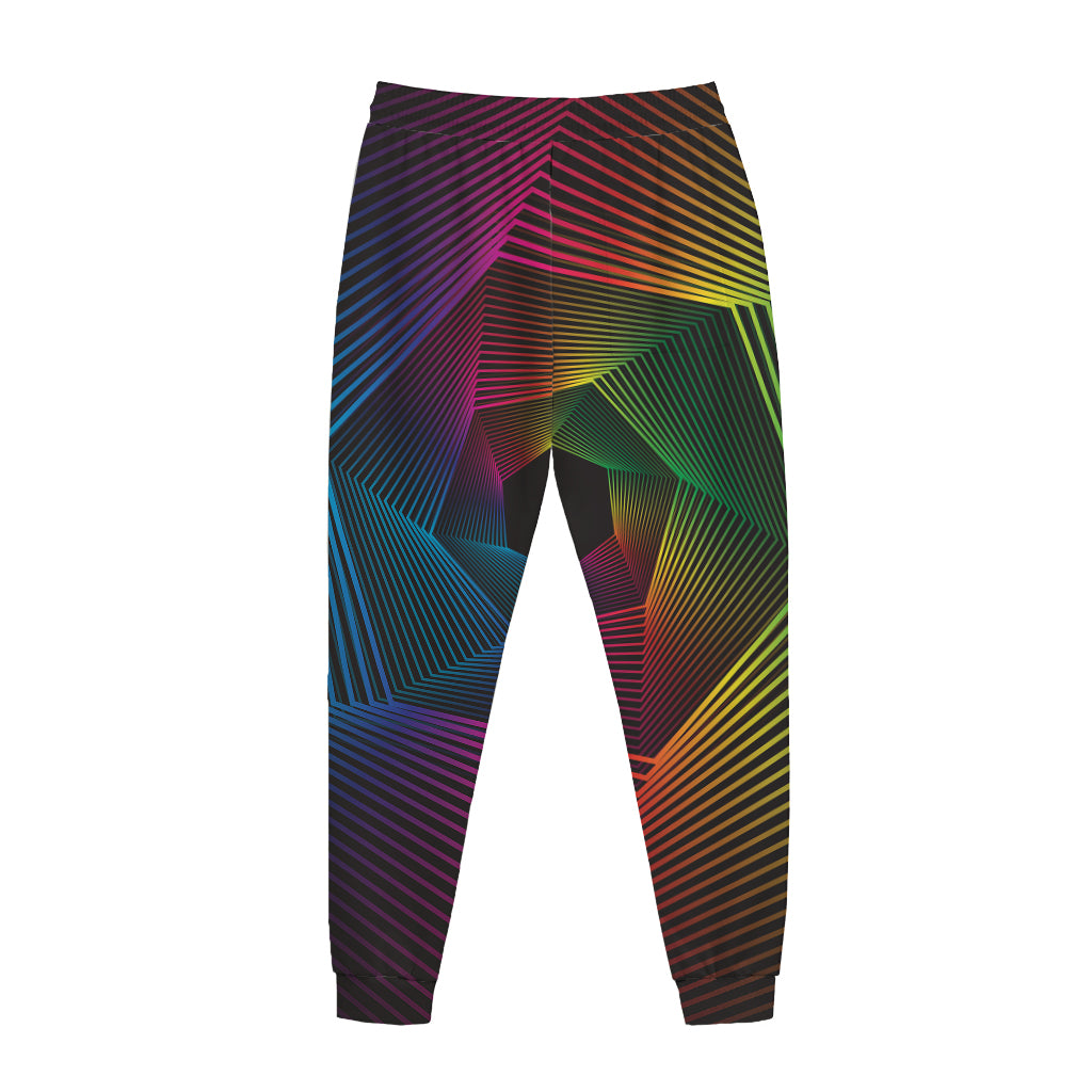 Colorful EDM Geometric Print Jogger Pants