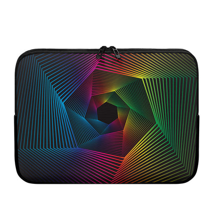Colorful EDM Geometric Print Laptop Sleeve