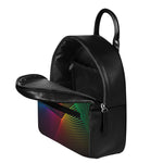 Colorful EDM Geometric Print Leather Backpack