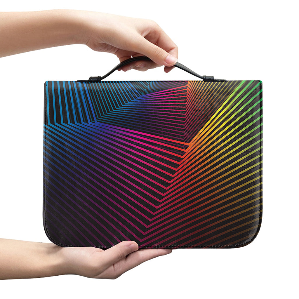 Colorful EDM Geometric Print Leather Bible Cover