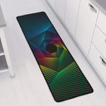 Colorful EDM Geometric Print Long Kitchen Mat