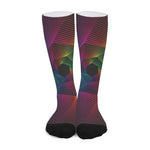 Colorful EDM Geometric Print Long Socks