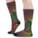 Colorful EDM Geometric Print Long Socks