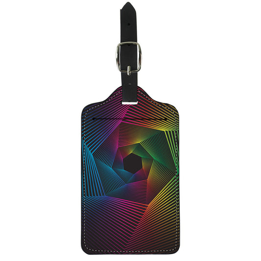 Colorful EDM Geometric Print Luggage Tag