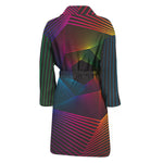 Colorful EDM Geometric Print Men's Bathrobe