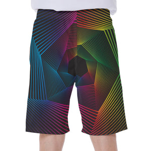 Colorful EDM Geometric Print Men's Beach Shorts