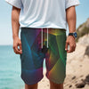 Colorful EDM Geometric Print Men's Cargo Shorts