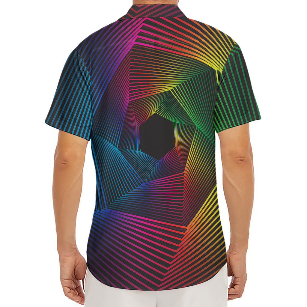 Colorful EDM Geometric Print Men's Deep V-Neck Shirt