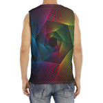 Colorful EDM Geometric Print Men's Fitness Tank Top