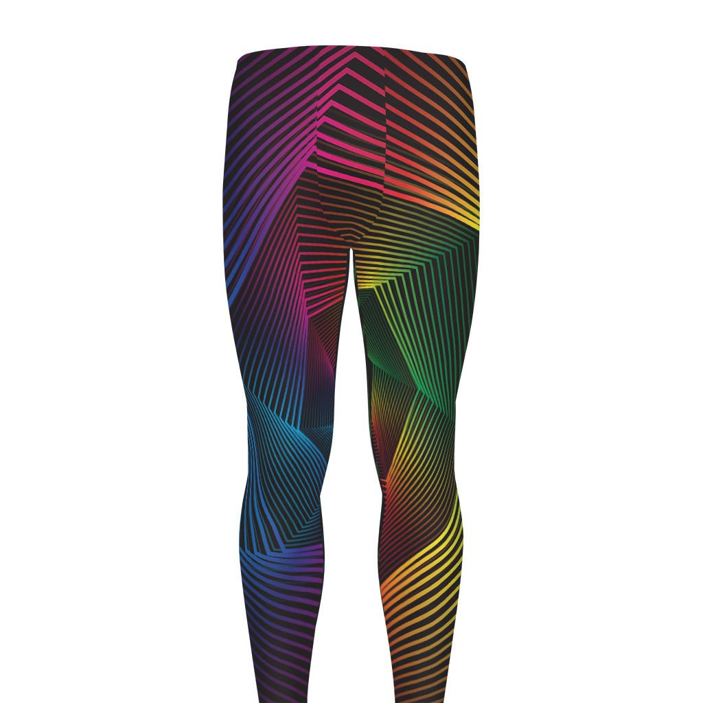 Colorful EDM Geometric Print Men's leggings