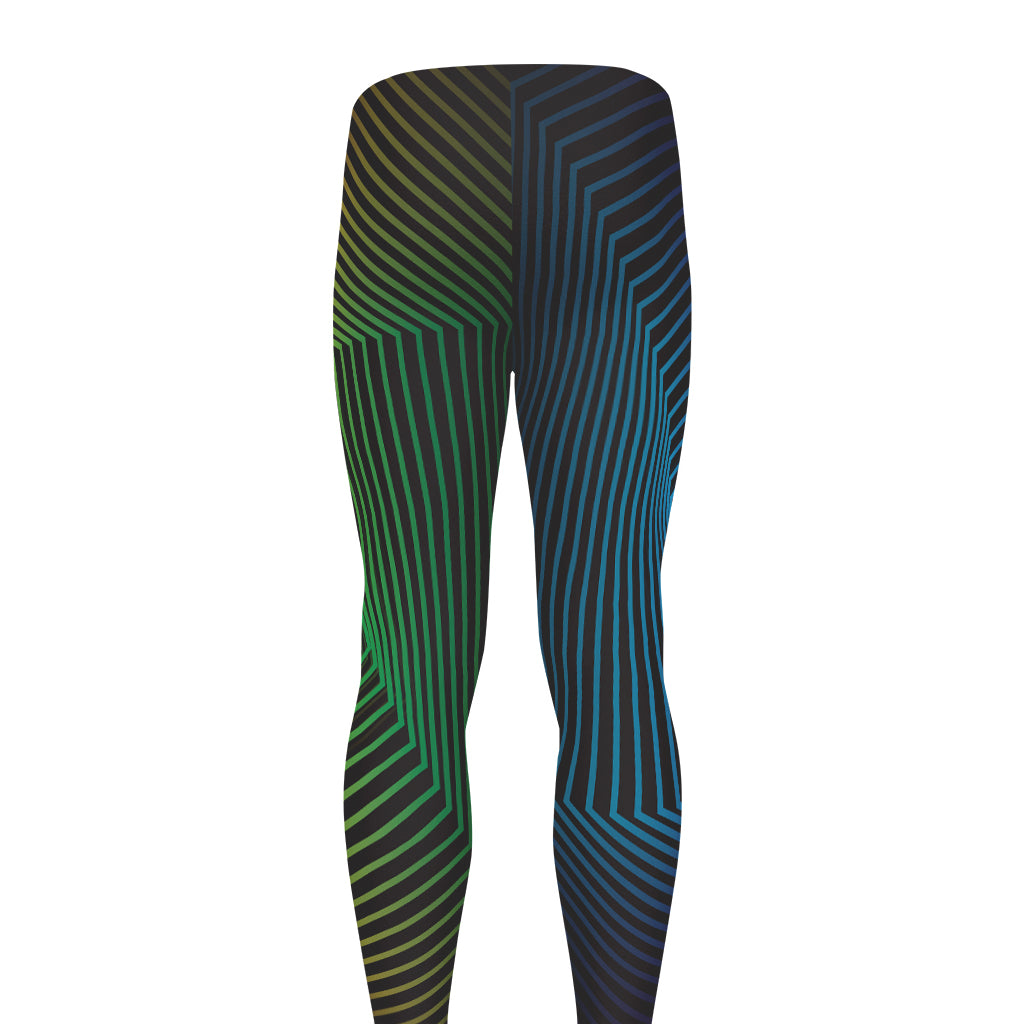 Colorful EDM Geometric Print Men's leggings