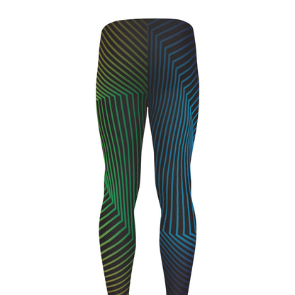 Colorful EDM Geometric Print Men's leggings