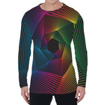 Colorful EDM Geometric Print Men's Long Sleeve T-Shirt