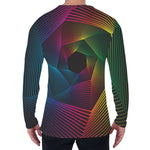 Colorful EDM Geometric Print Men's Long Sleeve T-Shirt