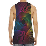 Colorful EDM Geometric Print Men's Muscle Tank Top