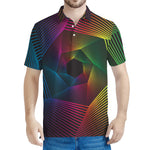 Colorful EDM Geometric Print Men's Polo Shirt