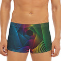 Colorful EDM Geometric Print Men's Short Boxer Briefs