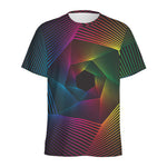 Colorful EDM Geometric Print Men's Sports T-Shirt