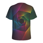 Colorful EDM Geometric Print Men's Sports T-Shirt
