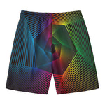 Colorful EDM Geometric Print Men's Swim Trunks