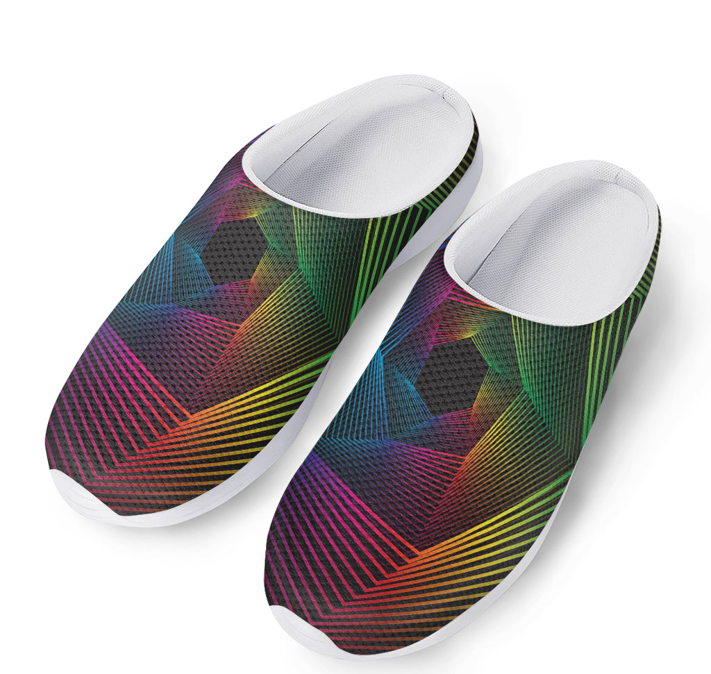 Colorful EDM Geometric Print Mesh Casual Shoes