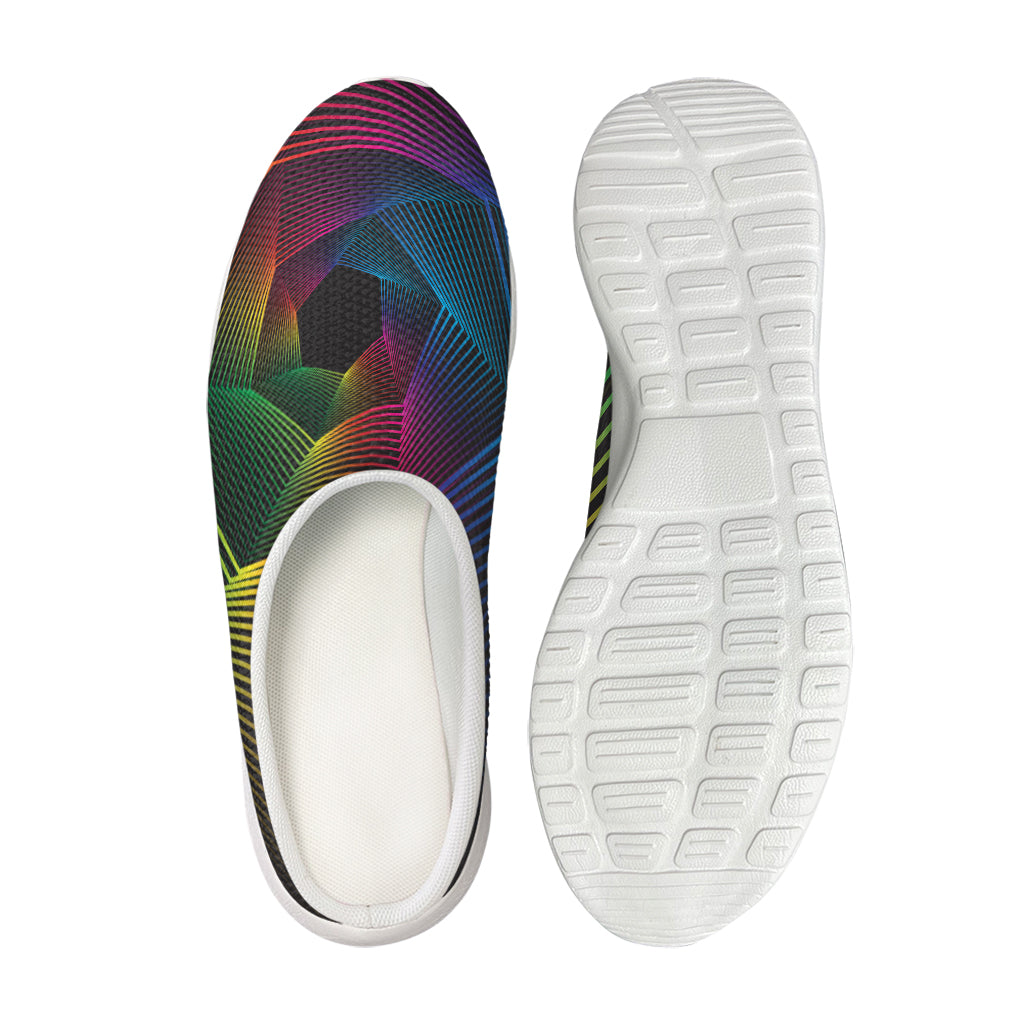 Colorful EDM Geometric Print Mesh Casual Shoes
