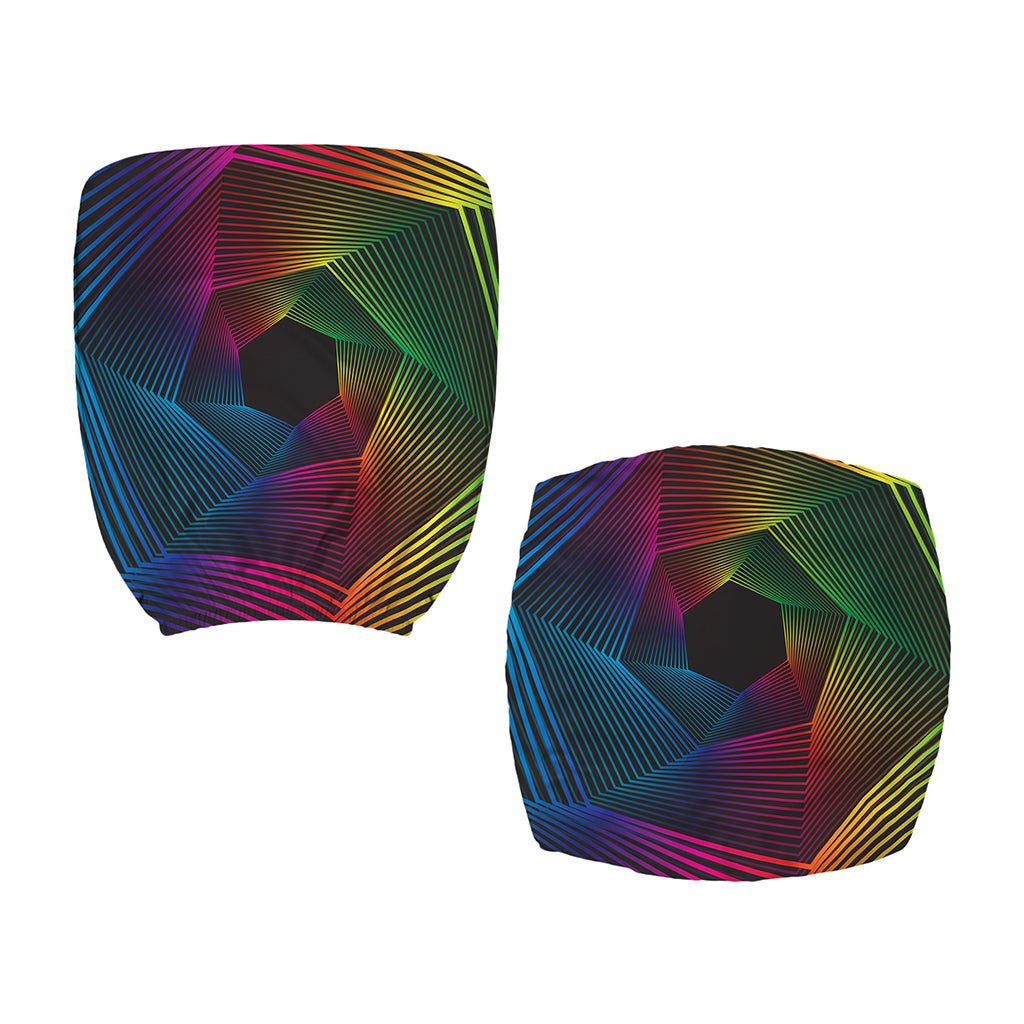 Colorful EDM Geometric Print Office Chair Cover