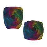 Colorful EDM Geometric Print Office Chair Cover