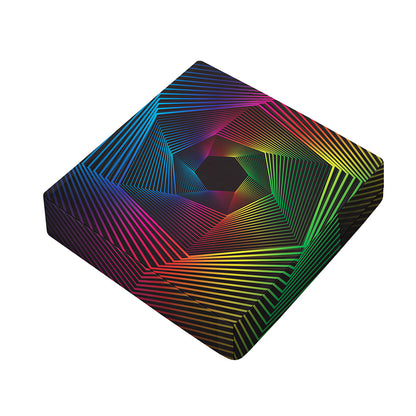 Colorful EDM Geometric Print Outdoor Seat Cushion Cover