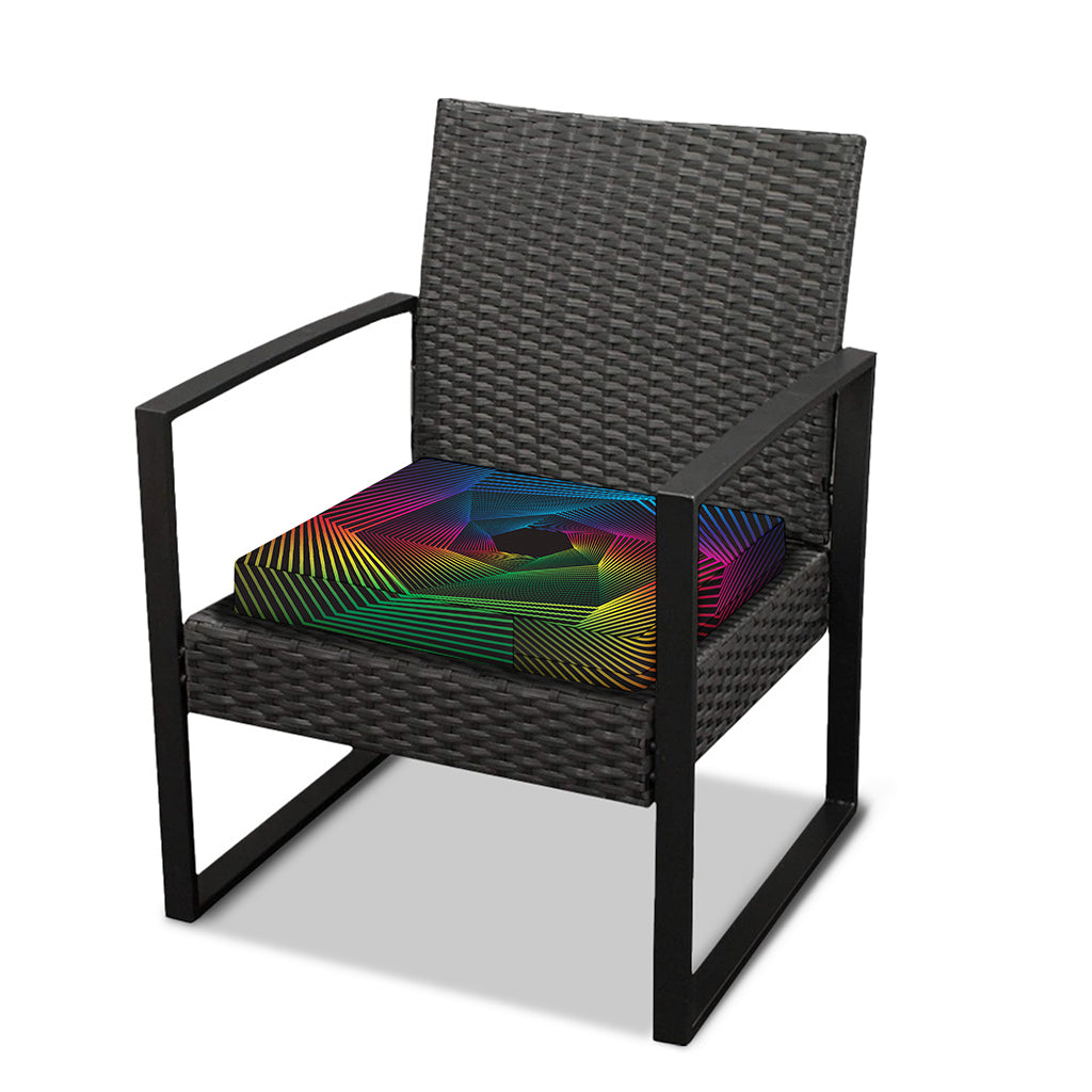 Colorful EDM Geometric Print Outdoor Seat Cushion Cover